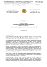 Statement by the Delegation of Armenia on the Helsinki Decalogue