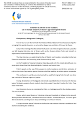 Statement by the Delegation of Ukraine on the escalatory use of strategic weaponry in Russia’s aggression against Ukraine