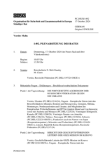 Journal der 1492. Plenarsitzung des Ständigen Rates 