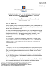 Statement by the Delegation of Norway in response to reports by the OSCE Chairperson’s Personal Representatives on Tolerance and Non-Discrimination
