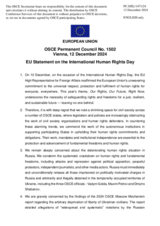 Statement by the Hungarian EU Presidency on the Human Rights Day, observed on 10 December 2024