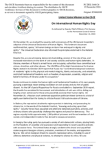 Statement by the Delegation of the United States of America on the Human Rights Day, observed on 10 December 2024