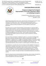 Statement by the Delegation of the United States of America in response to the report by the Special Representative of the OSCE Chairman-in-Office on Combating Corruption, Prof. Anita Ramasastry