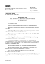 Permanent Council Decision No. 1494