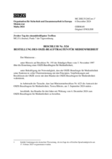 DECISION No. 5/24, APPOINTMENT OF THE OSCE REPRESENTATIVE ON FREEDOM OF THE MEDIA