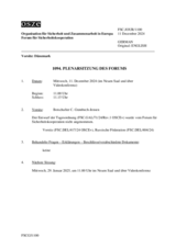 Journal der 1094. Plenarsitzung des Forums für Sicherheitskooperation