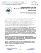 Statement by the Delegation of the United States of America on the Russian Federation’s ongoing aggression against Ukraine