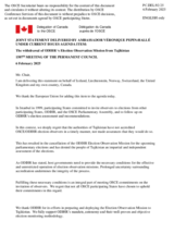 Statement by the Delegation of Canada, also on behalf of Iceland, Liechtenstein, Norway, Switzerland and the United Kingdom, on the withdrawal of the Office for Democratic Institutions and Human Rights’ election observation mission from Tajikistan