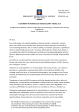 Statement by the Delegation of Norway on the military exercise “Joint Viking 2025”, to be conducted in Norway from 3 to 14 March 2025