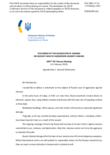 Statement by the Delegation of Ukraine on Russia’s war of aggression against Ukraine