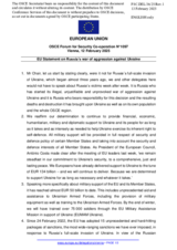 Statement by the Polish EU Presidency on Russia’s war of aggression against Ukraine