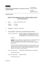 Diario de la 1504ª Sesión extraordinaria del Consejo Permanente