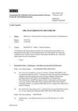 Journal der 1096. Plenarsitzung des Forums für Sicherheitskooperation