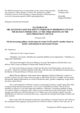 Statement by the Delegation of the Russian Federation on the increasing military involvement of certain NATO and EU member States in yet more confrontation in and around Ukraine