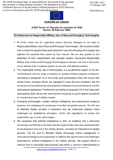 Statement by the Polish EU Presidency on the Responsible Military Use of New and Emerging Technologies