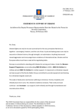 Statement by the Delegation of Norway on Russia’s war of aggression against Ukraine