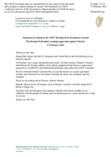 Statement by the Delegation of Ireland on the Russian Federation’s ongoing aggression against Ukraine