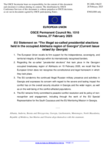 Statement by the Polish EU Presidency on the illegal so-called presidential elections held in the occupied Abkhazia region of Georgia