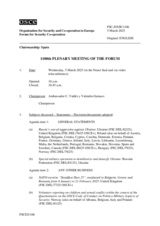 Journal of the 1100th Plenary Meeting of the Forum for Security Co-operation