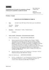 Journal de la 1100ème séance plénière du Forum pour la coopération en matière de sécurité