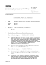 Giornale della 1100a Seduta plenaria del Foro di cooperazione per la sicurezza