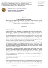 Statement by the Delegation of Armenia on Women, Peace and Security Agenda