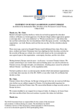 Statement by the Delegation of Norway on the Russian Federation’s ongoing aggression against Ukraine