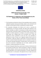 Statement by the Polish EU Presidency in response to the presentations by the Chairs of the Three Committees