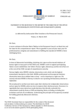 Statement by the Delegation of Norway in response to the report by the Director of the Office for Democratic Institutions and Human Rights (ODIHR)