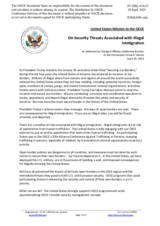 Statement by the Delegation of the United States of America on security threats associated with illegal immigration