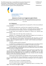 Statement by the Delegation of Ukraine on the Russian Federation’s ongoing aggression against Ukraine