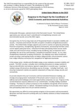 Statement by the Delegation of the United States of America in response to the report by the Co-ordinator of OSCE Economic and Environmental Activities, Ambassador Bakyt Dzhusupov