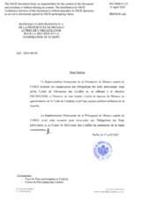 Response by the Delegation of Monaco to the Questionnaire on the Code of Conduct on Politico-Military Aspects of Security