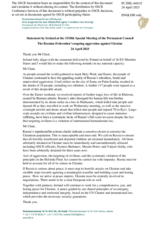 Statement by the Delegation of Ireland on the Russian Federation’s ongoing aggression against Ukraine