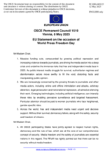 Statement by the Polish EU Presidency on the occasion of World Press Freedom Day, observed on 3 May 2025 