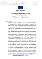 Statement by the Polish EU Presidency on the Europe Day, observed on 9 May 2025