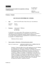 Journal de la 1521ème séance plénière du Conseil permanent