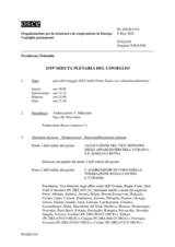 Giornale della 1519a Seduta plenaria del Consiglio permanente