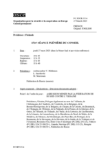 Journal de la 1514ème séance plénière du Conseil permanent