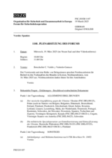 Journal der 1101. Plenarsitzung des Forums für Sicherheitskooperation