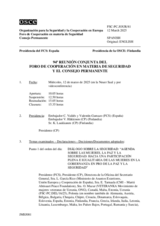 Diario de la 94ª Reunión conjunta del Foro de Cooperación en materia de Seguridad y del Consejo Permanente