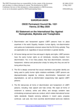 Statement by the Polish EU Presidency on the International Day against Homophobia, Transphobia and Biphobia, observed on 17 May 2025