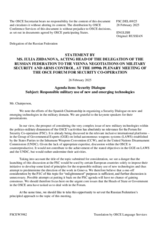 Statement by the Delegation of the Russian Federation on the Responsible Military Use of New and Emerging Technologies