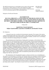 Statement by the Delegation of the Russian Federation on the special military operation to demilitarize and denazify Ukraine