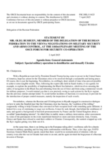 Statement by the Delegation of the Russian Federation on the special military operation to demilitarize and denazify Ukraine