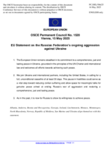 Statement by the Polish EU Presidency on the Russian Federation’s ongoing aggression against Ukraine
