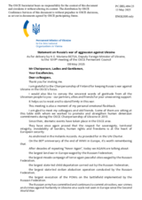 Statement by the Delegation of Ukraine on the Russian Federation’s ongoing aggression against Ukraine