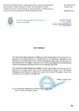 Response by the Delegation of Belgium to the Questionnaire on Anti-Personnel Mines and Explosive Remnants of War