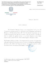 Response by the Delegation of Italy to the Questionnaire on Anti-Personnel Mines and Explosive Remnants of War