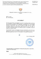 Information Exchange by the Delegation of Cyprus on Conventional Arms Transfer